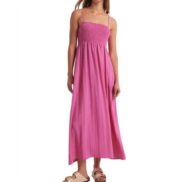 NEW Z SUPPLY beachside midi dress in heartbreaker pink - Picture 1 of 4